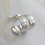 Silver Tree Bark Hoop Earrings, thumbnail 8 of 8