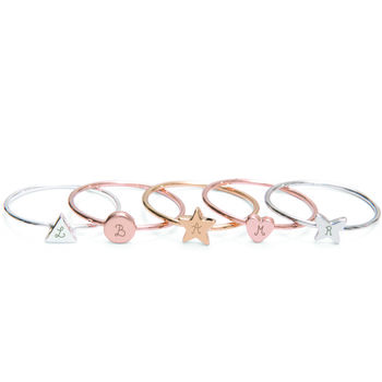 Personalised Initial Stacking Rings, 7 of 10