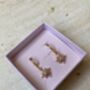 Gold Plated Dainty Star Drop Earrings, thumbnail 4 of 6