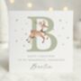 Personalised Christmas Reindeer Granddaughter Initial Card, thumbnail 2 of 2