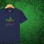 Glittery Holly Personalised Christmas T Shirt For Girls And Boys, thumbnail 4 of 10