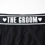 Personalised, Property Of The Bride, Groom Black Boxers, thumbnail 2 of 10