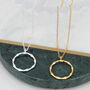 Gold Plated Or Sterling Silver Ring Necklace, thumbnail 1 of 5