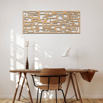 Contemporary Rectangle Panel Art Wooden Decor, 5 of 8