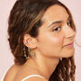 Ellica Rainbow Droplet Gold Huggie Hoops, thumbnail 2 of 2