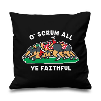 Funny Rugby Christmas Cushion, 4 of 5