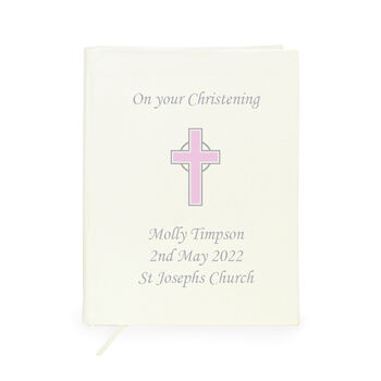 Personalised Pink Cross Holy Bible, 4 of 4