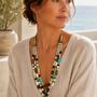 Layered Turquoise And Amber Colour Beaded Necklace, thumbnail 1 of 2