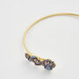 Gold Pansy And Pearl Bangle, thumbnail 3 of 7