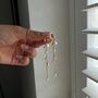 Gold Plated Pearl Statement Drop Earrings, thumbnail 2 of 4