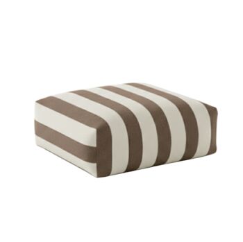 Hand Painted Linen Floor Cushion Cube In Stripe Print, 4 of 12