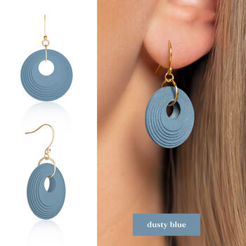 Layered Circular Earrings | Six Colours Available, 2 of 9