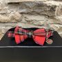 Festive Red Tartan Christmas Dog Collar Bow Tie Gift, thumbnail 1 of 3