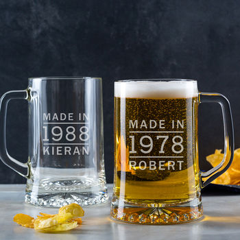 Personalised Pint Glass Tankard For Him, 5 of 5