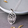 Sterling Silver Lotus Necklace, thumbnail 1 of 9
