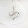 Infinity Heart Necklace In Sterling Silver, thumbnail 3 of 11