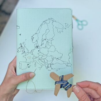 Stitch Your Travels Europe Notebook Vegan Leather, 7 of 12