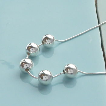 50th Birthday Handmade Silver Bead Necklace, 5 of 7