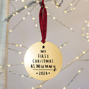 'First Christmas As Mummy' Christmas Decoration Bauble, 4 of 9