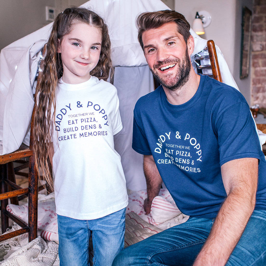 Personalised Daddy And Me T Shirt Set By Sparks And Daughters 8652