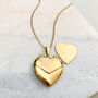 Heart Envelope Locket Necklace With I Love My Family Message, thumbnail 2 of 2