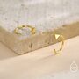 Extra Tiny Triangle Huggie Hoop Earrings In Sterling Silver, thumbnail 5 of 12