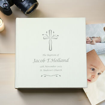 Personalised Silver Cross Square Photo Album, 4 of 7