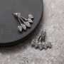Crystal Encrusted Petal Ear Jacket Earrings, thumbnail 3 of 4
