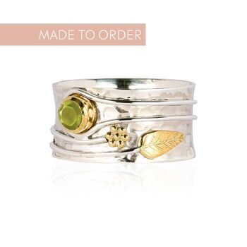 Personalised Secret Garden Sterling Silver Gemstone Ring, 8 of 12