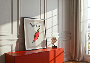 Picante Chilli Kitchen Wall Art Print, 3 of 3