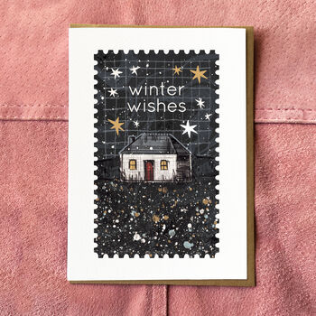 Winter Wishes Cosy Wintry Christmas Card, 4 of 5