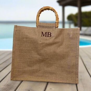 Personalised Square Jute Tote Bag, 2 of 5