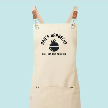 Personalised Barbecue Apron Chilling And Grilling, 5 of 7