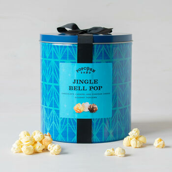 Jingle Bell Pop Gourmet Popcorn Christmas Gift Tin, 3 of 6