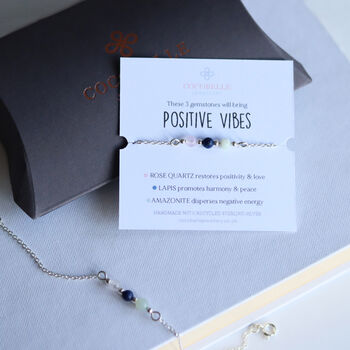 Semi Precious Gemstone 'Positive Vibes' Bracelet, 2 of 8