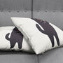 Musician Black Cat Themed Cushion Cover, thumbnail 4 of 7