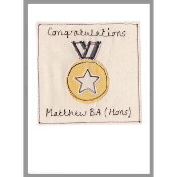 Personalised Gold Medal Congratulations Card, 2 of 12