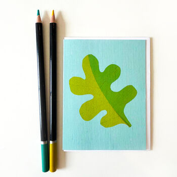 Mini Leaf Greetings Card, 3 of 4