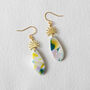 Colourful Watercolour Sun Drop Earrings In Teal, thumbnail 2 of 3