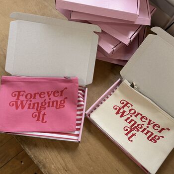 Forever Winging It Slogan Makeup Bag, 2 of 2