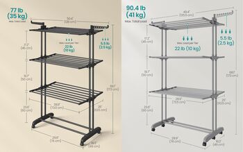 Four Tier Large Clothes Airer Foldable Drying Rack, 2 of 8