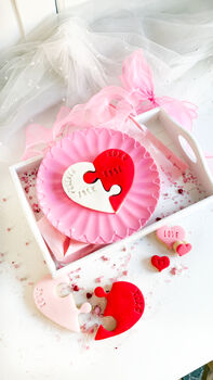 Valentine's Heart Puzzle Biscuit Baking And Decorating Kit, 6 of 8