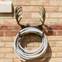 Stag Antlers Hose Pipe Holder Antique Brass Finish, thumbnail 4 of 5