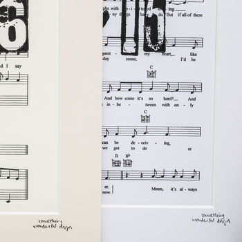 Personalised Special Date Sheet Music Art Print, 3 of 8