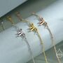 Sterling Silver Ribbon Bow Bracelet, thumbnail 7 of 12