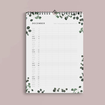 2026 Eucalyptus Wall Calendar, 2 of 3