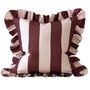 Outdoor Ruffle Striped Cushion, thumbnail 2 of 6