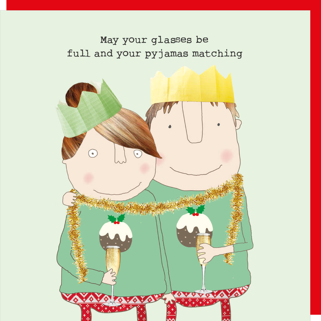 Both Pyjamas Christmas Card By Rosie Made A Thing