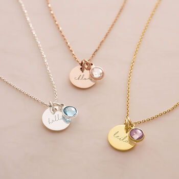 Esme Name And Birthstone Personalised Necklace, 3 of 12