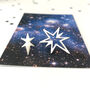 Serling Silver Northern Star Earrings, thumbnail 1 of 8